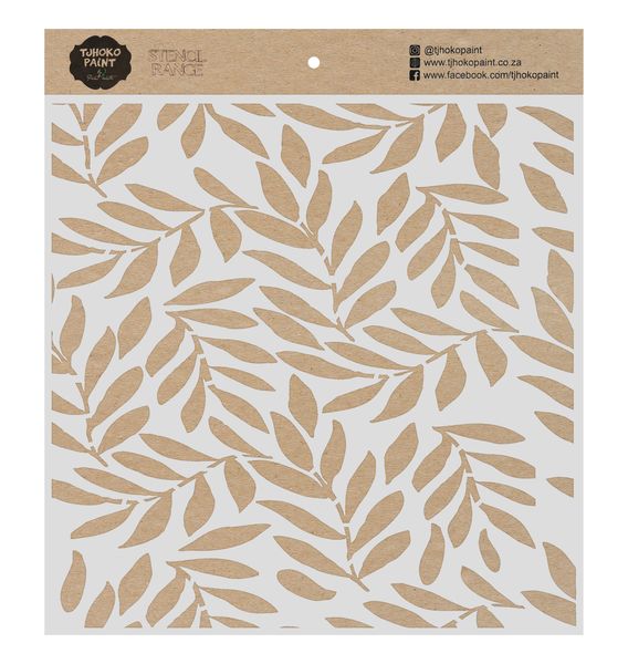Tjhoko Paint Stencil - 30x30cm - Leaves 2