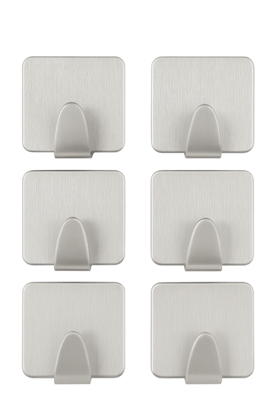 Bathlux Self-Adhesive Metal Hooks Rectangular Heavy Duty Wall Hangers-30627