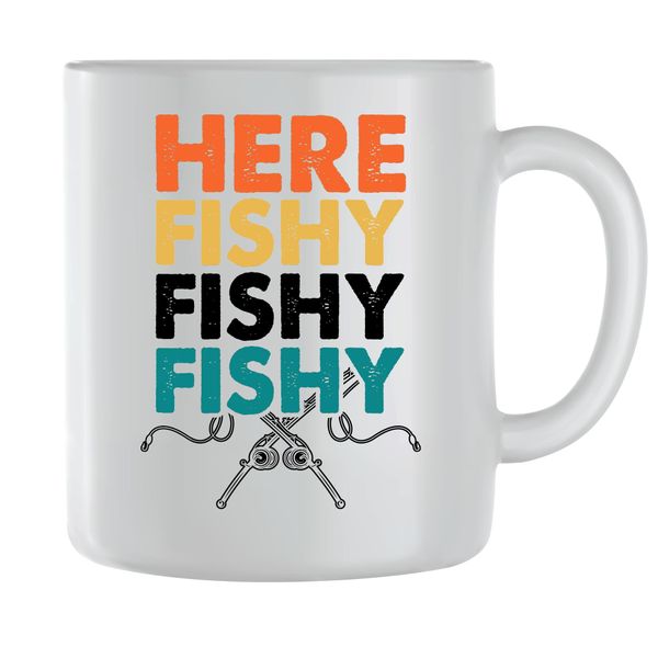 Fishy Coffee Mugs for Men Women Trendy Fishing Lover Graphic Cup Present196