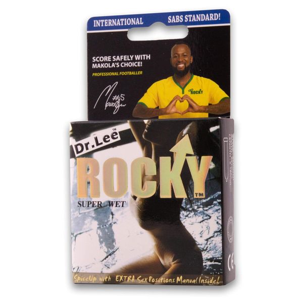 Dr Lee Rocky Condoms "Super Wet" - Box of 3