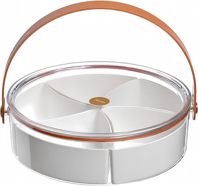 9t9-Divided Serving Tray with Lid and Handle