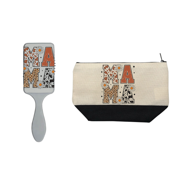 Mama Custom Sublimation Makeup Bag - Hair Brush Design