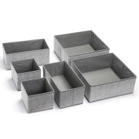 Hinotori Foldable Drawer Organiser Storage Boxes Set of 6