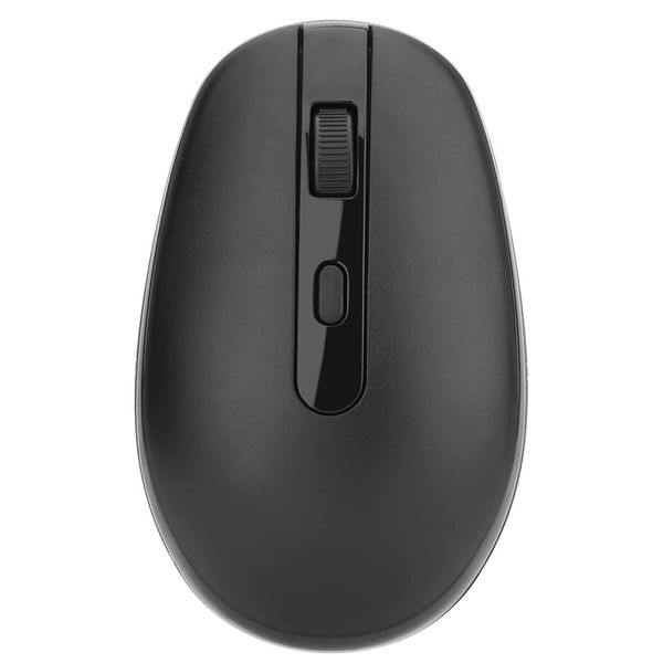 RII 2.4G Soft Click Black Wireless Mouse With NANO USB