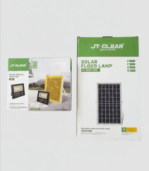 100w JT High Bright Solar Flood Light, Spotlight with Remote Control.