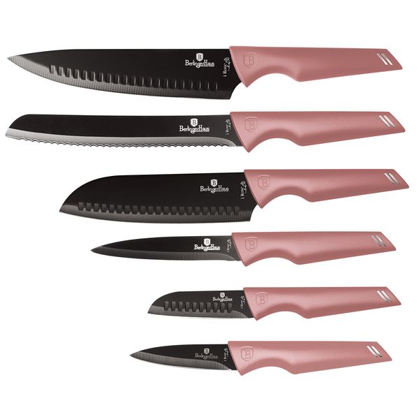 Berlinger Haus 6-Piece Marble Coating Non-Stick Knife Set - iROSE