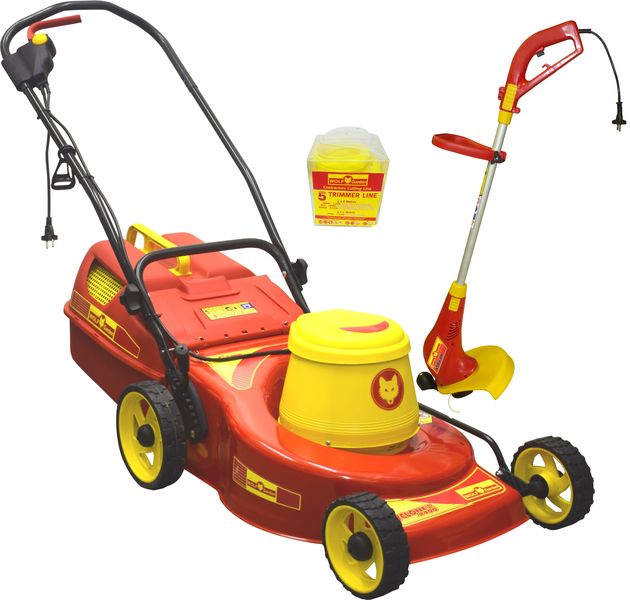 Wolf 2400w Electric Mower &amp; 650w Electric Trimmer Bundle Deal
