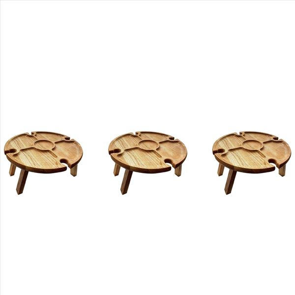 Folding Portable Picnic Table Outdoor Wood Wine Picnic Table Small