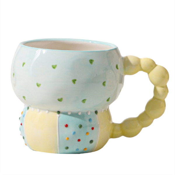 Ceramic Cup Color Coffee Cup Household Cup Breakfast Cup Water Cup B