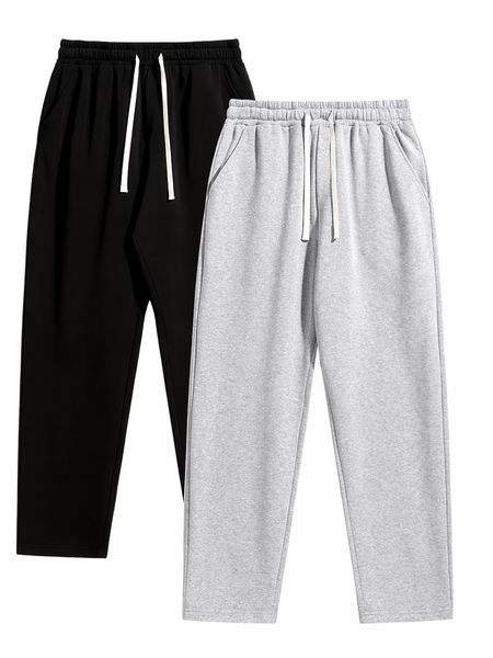 Secret Shield Men's Ultra-Soft Lounge Joggers Set - Durable Black &amp; Grey