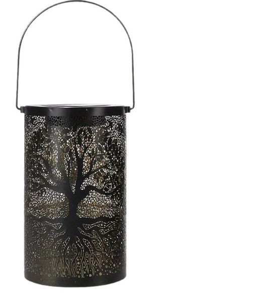 Waterproof Outdoor Lanterns Hanging Metal Garden Solar Projection Light