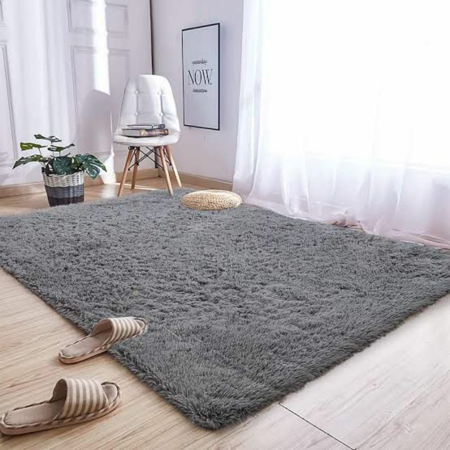 Grey Fluffy Carpet Shaggy & Foldable Rug Grey 200 x 150 Shop Today