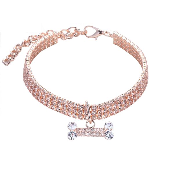 Diamond Pet Collar - Adjustable Crystal Necklace for Cats &amp; Small Dogs