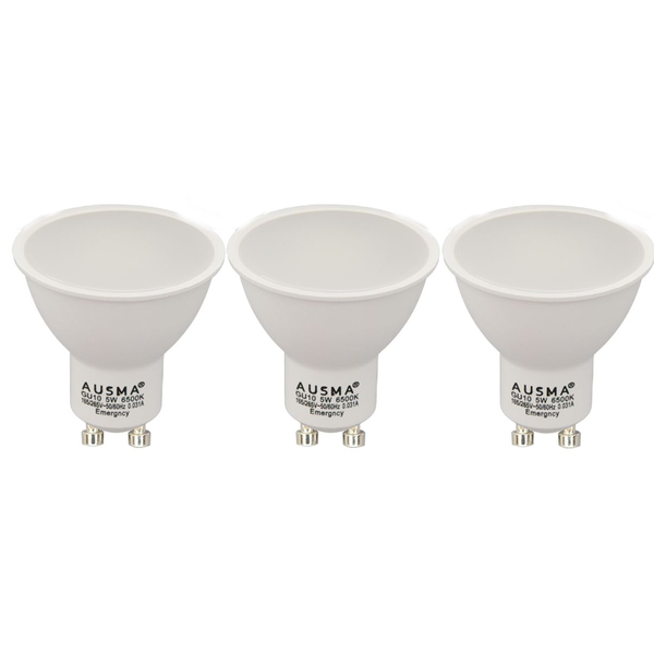 Ausma 5W Gu10 Rechargeable LED Bulb for Loadshedding - pack of 3