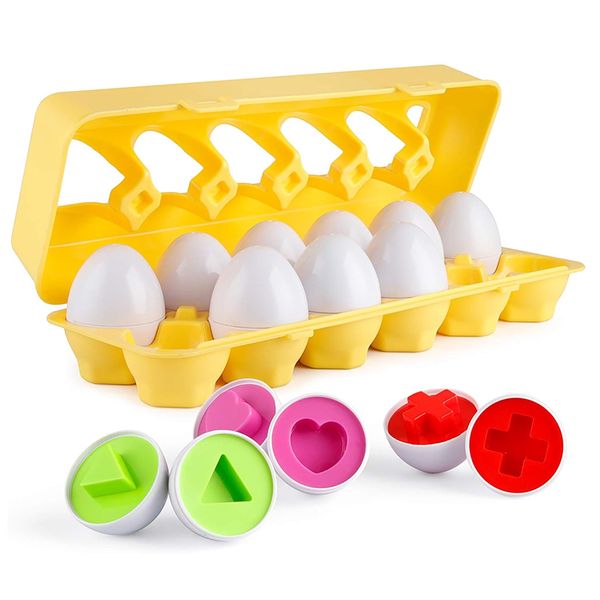Easter Eggs Toys, Matching Eggs Travel Game, Montessori Gift for Kids