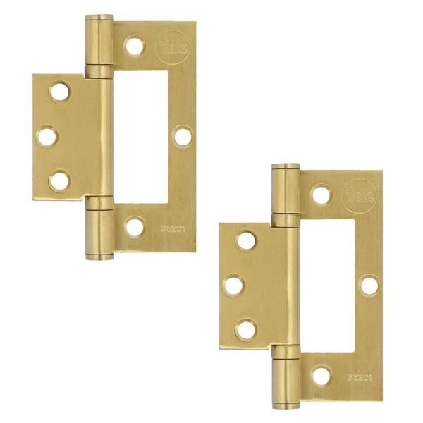 Yale Stainless Steel Flush Hinge Brass Plated