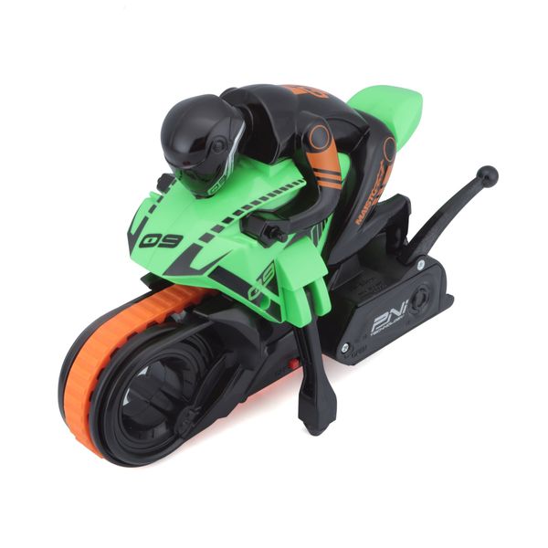 Maisto R/C Cyklone Motobike - 2.4GHz - Green/Black (18cm Long)