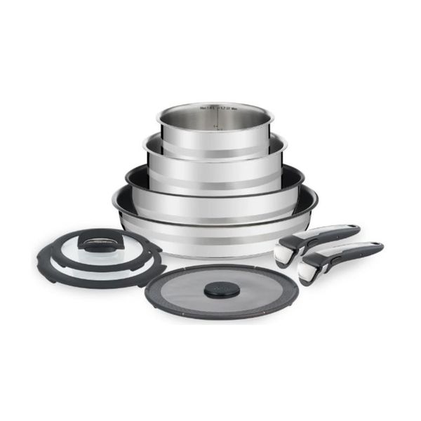 Jamie Oliver - Tefal Ingenio - Stainless Steel 9 Piece Cookware Set