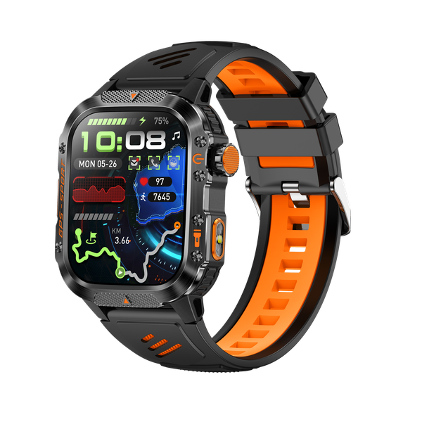 GPS Position Smart Watch Flashlight Compass IP68 Waterproof 2.01 Display