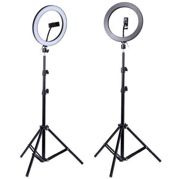 2-in-1 180° Rotatable 3-Mode LED Ring Light &amp; Adjustable Tripod Stand