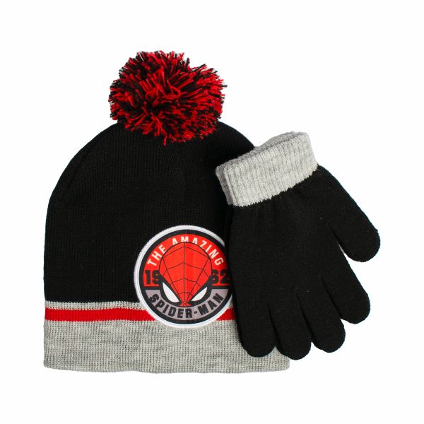 SPIDER-MAN By MARVEL Official Licensed Kids Beanie and Glove Winter Set