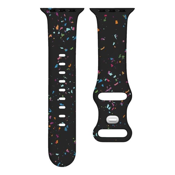 Fleck Print Silicone Band compatible with 42/44/45/46/49mm Apple Watch