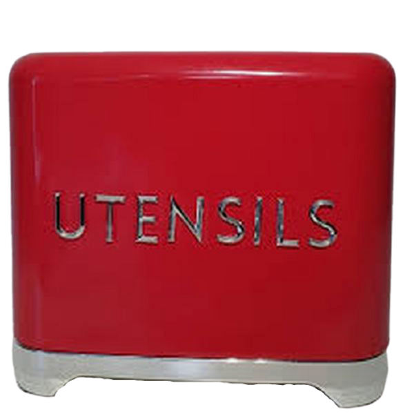 Utensil Holder Red Retro 18 x 19 x 9.5cm