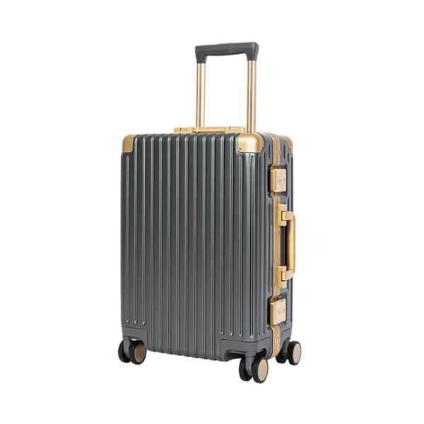 Classic Aluminum Frame Travel Suitcase - 24 inch - Grey