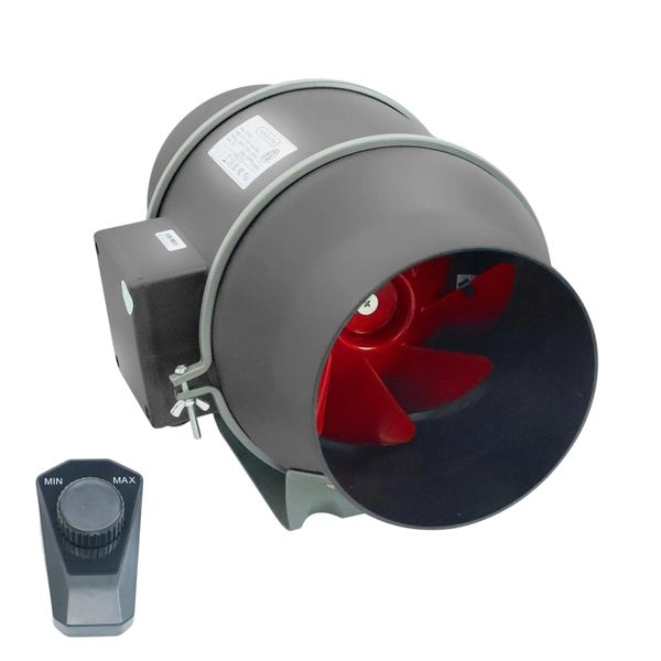 4" 100mm Inline Fan 2700RPM Quiet Exhaust Fan with Speed Controller