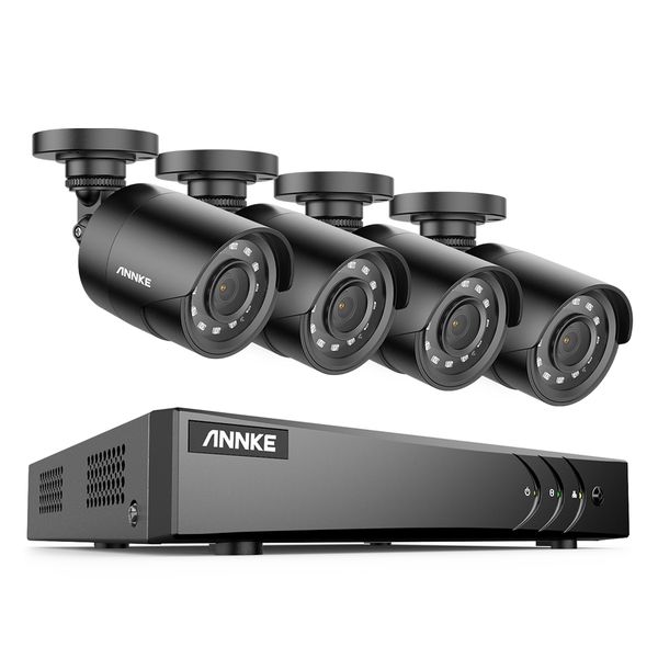 Annke 4CH 5MP Lite DVR +4 2MP Bullet Security Cameras