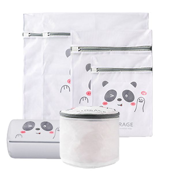 Laundry Mesh Wash Bags White - 6 Piece Set
