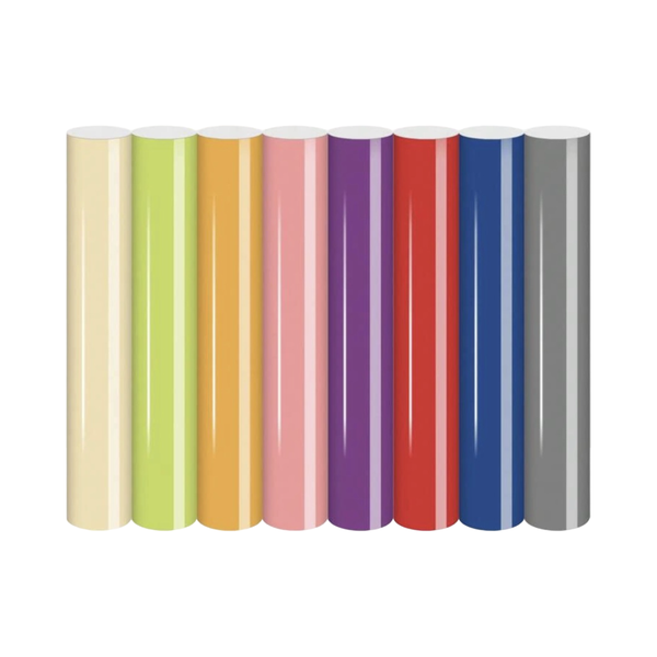 8-Pack Multi-Color Heat Transfer Vinyl Sheets 12x10