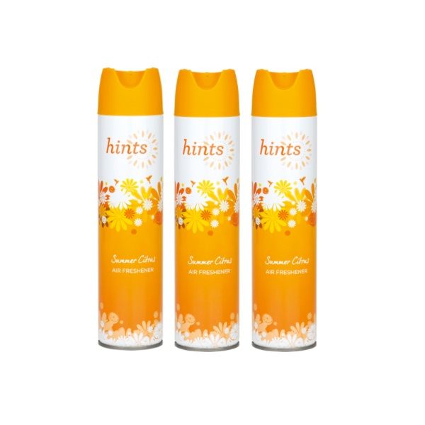 Hints Air Freshener Summer Citrus Aerosol - 3 x 300ml