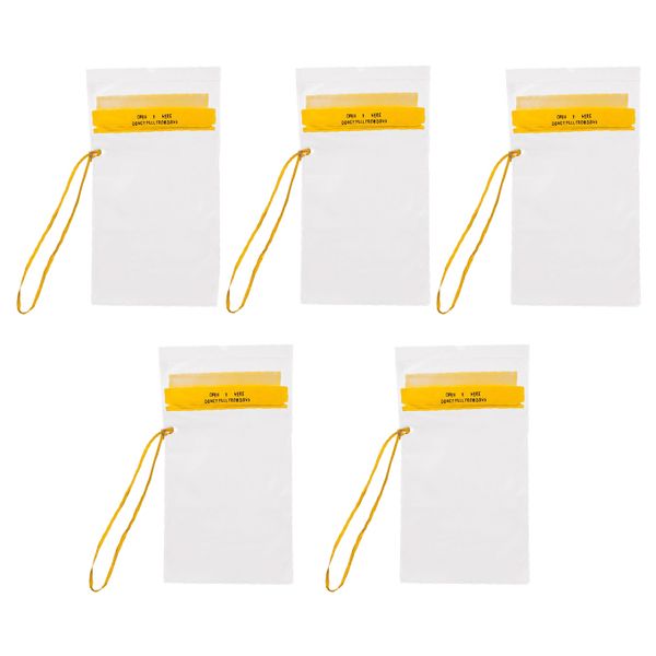 Navstar Splash Proof Phone Tablet Document Zipper Pouch - 15 x 103 cm - Set of 5