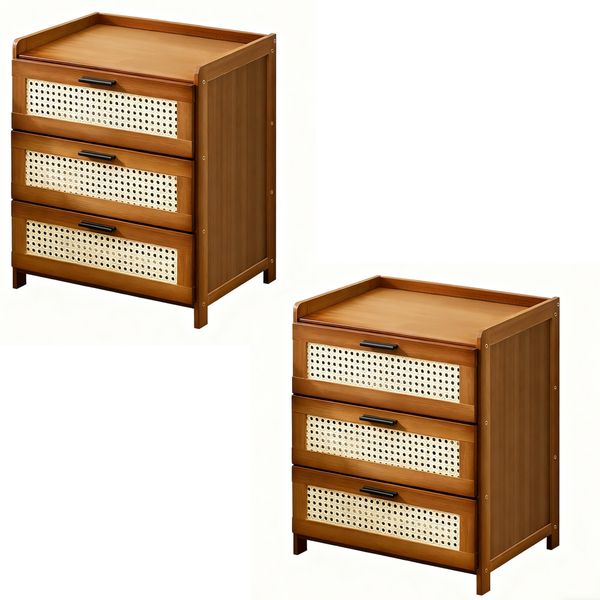 Small Bedside Table Nightstand-Narrow Storage Cabinet for Bedroom and Living