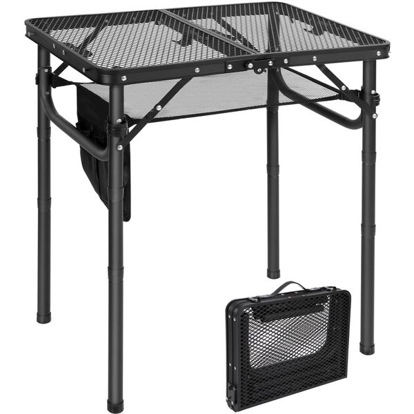 Folding Portable Grill Table Height Adjustable With Mesh Storage Bag BBQ