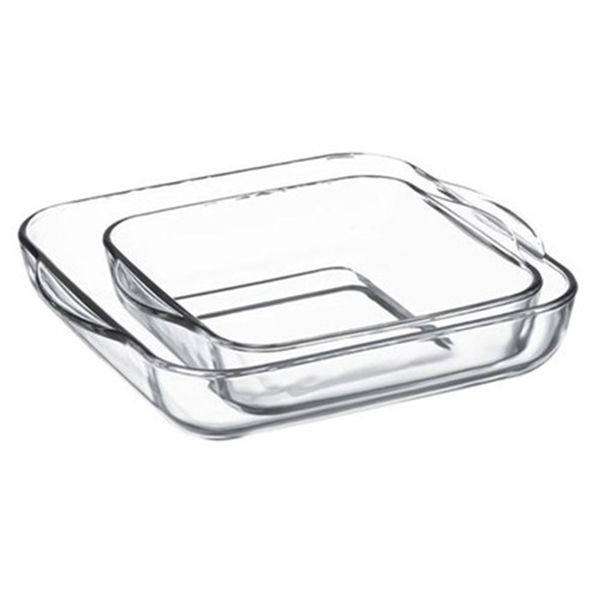 Square Glass Casserole Dish (2 Pieces)