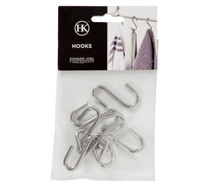 Stainless Steel Small S Hooks - 23 x 50 x 4mm x 7