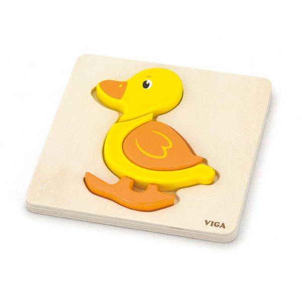 VIGA Handy Block Wooden Puzzle- Duck