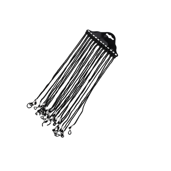 12-Pack Anti-Slip Eyeglass Chains with Rubber Grips - 65cm Nylon Glasses