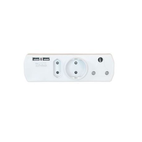 High quality multi-purpose socket adaptor with dual USB phone charger. Image