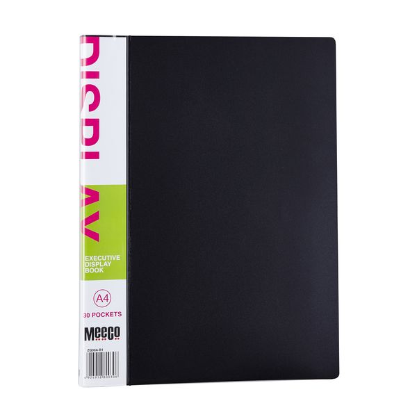 Meeco Executive Display Book 30 Pockets Black