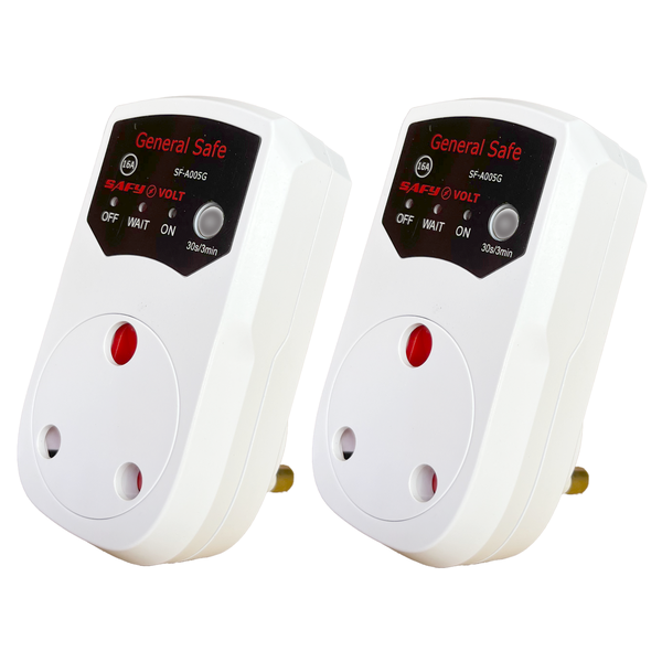 Pack of 2 - General Safe - Voltage Protector Plug