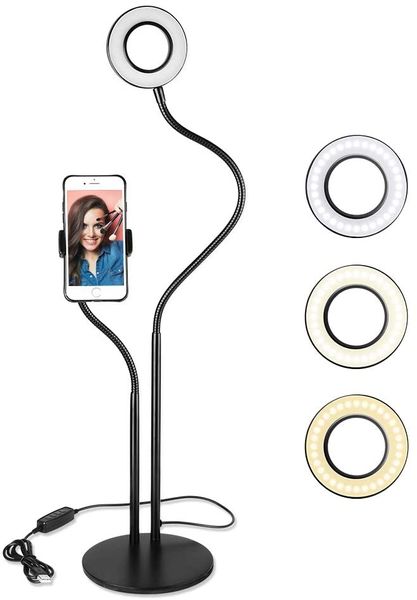 Killer Deals 2-in-1 Selfie Ring LED Beauty Light Phone Holder Desk Stand