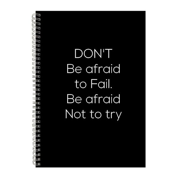 Try A4 Notebook Spiral Lined Motivational Sayings Graphic Notepad Gift 160