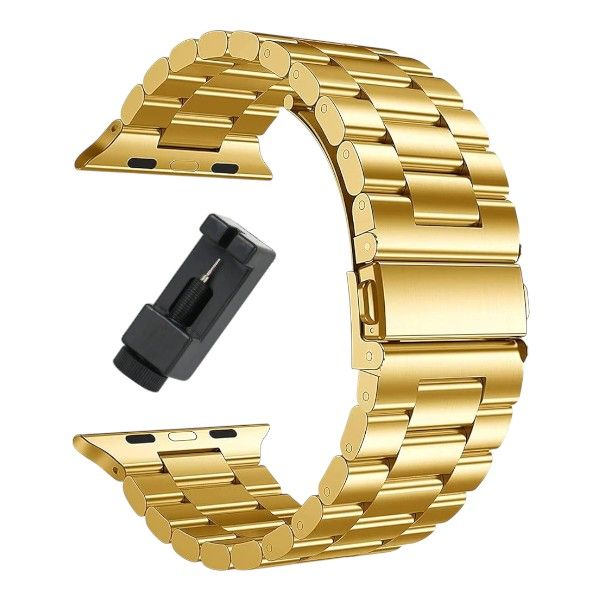 Stainless Steel Watch Strap With Link Remover - Gold