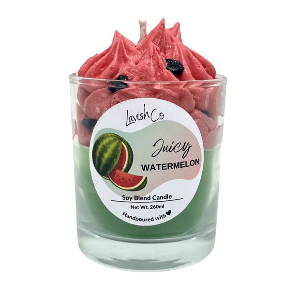 Whipped Candle - Juicy Watermelon - Soy Blend - 260ml