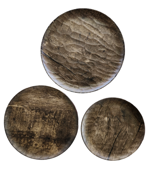 Round 12pc Dinner Set Melamine Antiquepine-Table Essentials-Crockerycentre