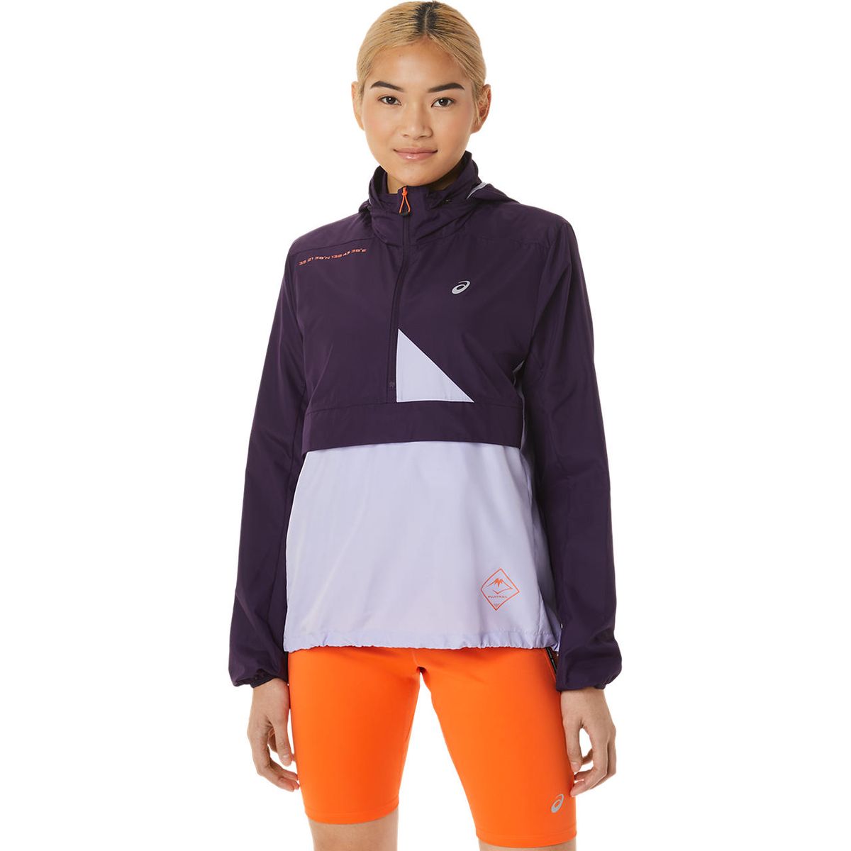 ASICS Women's Fujitrail Trail Running Anorak Night Shade/Vapor Shop