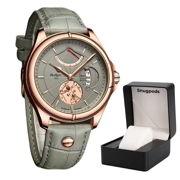 Poedagar Emerald Men's Special Edition Watch &amp; Snugpods Premium Watch Box